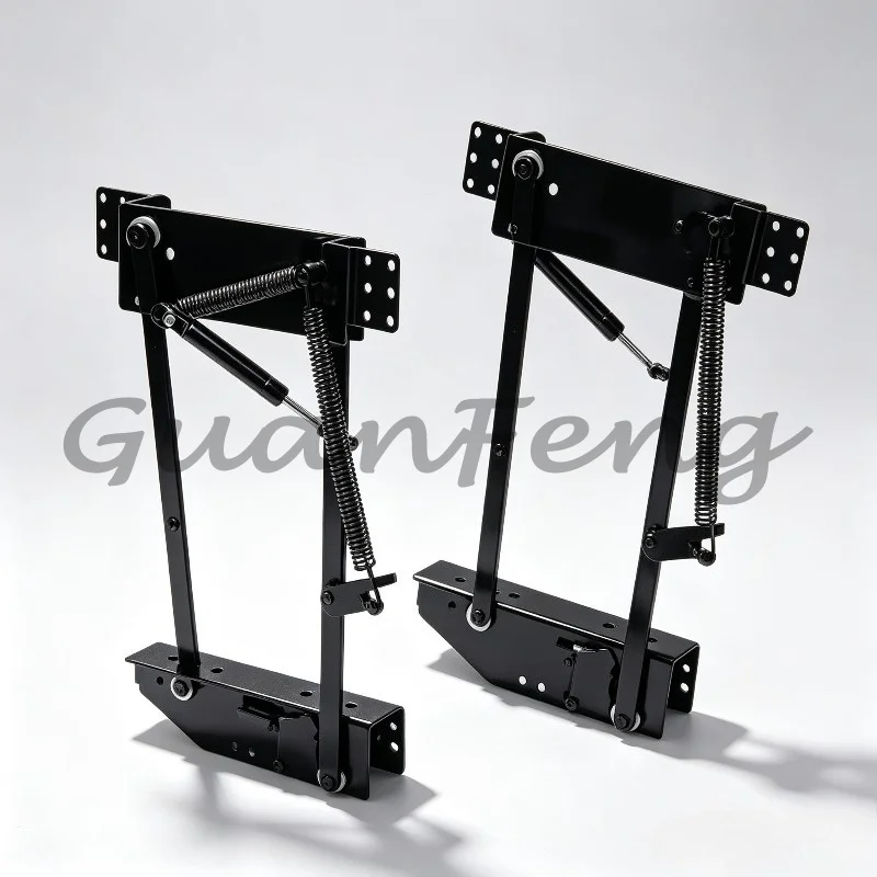 Heavy‑Duty Hydraulic Spring Pull Hinge Telescoping Lift Up Mechanism Concealed Mixer Lift Shelf