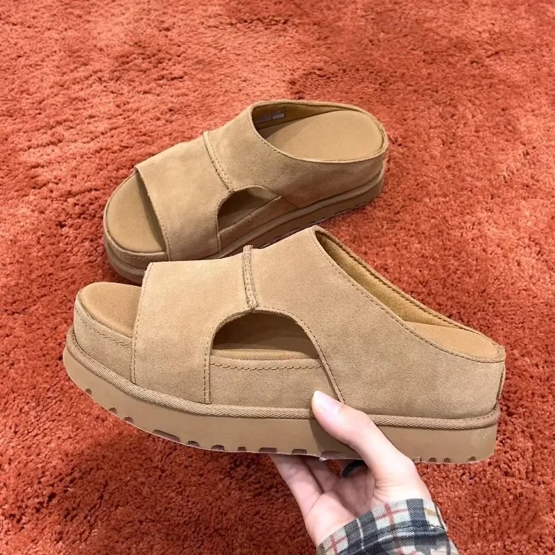 Retro Platform Roman Sandals Women's Summer Wear 2026 New Heightened Beach Slippers