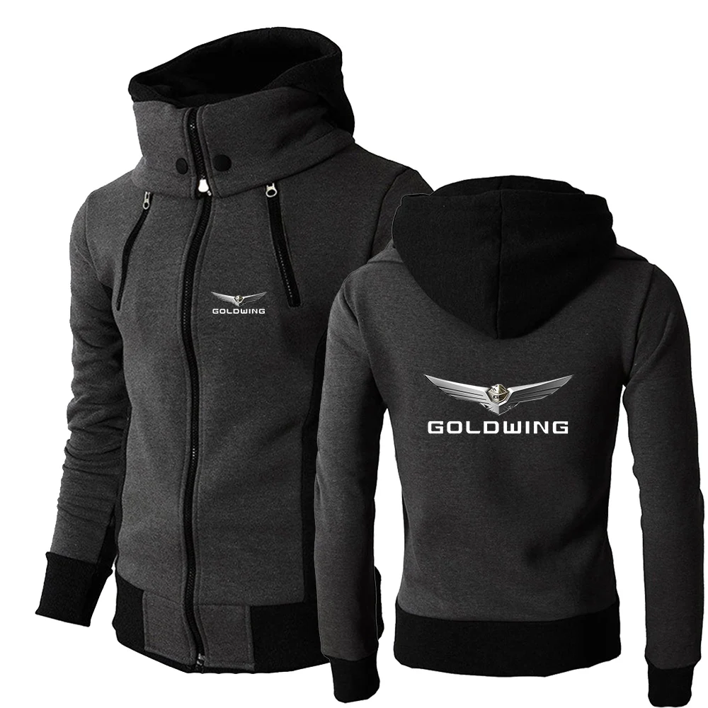 2024 Goldwing Gl1500 GL1800 Japanese Motorcycle New Men Spring and Autumn Hot Sale Zipper Hoodie Print Causal Loog Sleeve Tops