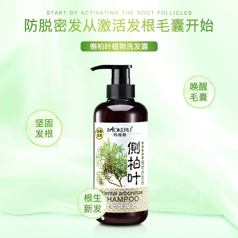 500ml Chinese Arborvitae Twig Shampoo Herbal Hair Care Refreshing Oil Control Nourishing Shampoo