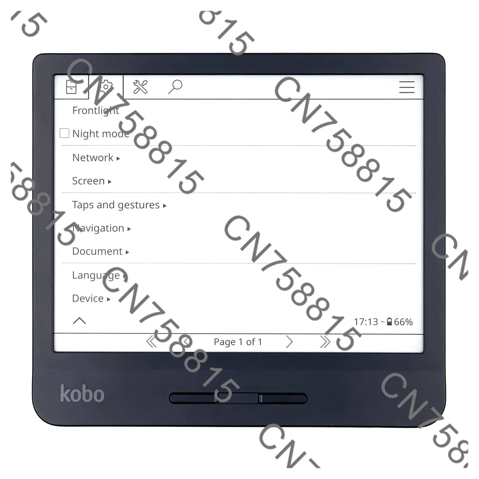 For KOBO Libra H2O 7 inch e-book reader, 300PPI, IPX8 waterproof, high definition , ComfortLight PRO backlight, 95 new