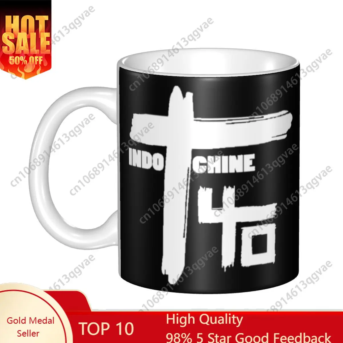 

Indochine Coffee Mug Pop Rock and New Wave Ceramic Cup Tea Milk Mugs Cup Outdoor Work Camping Outdoor Work Camping