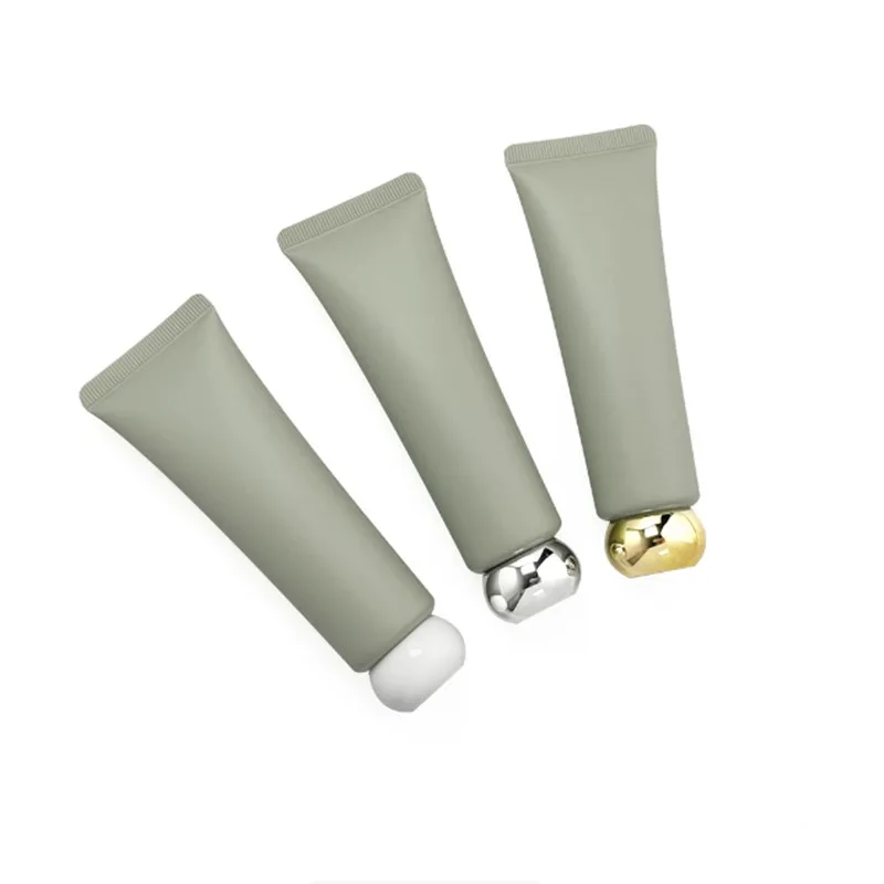 10/30개 50g/ml 화장품 소프트 튜브 반투명 녹색 크림/로션 병 클렌징 페이스/페이셜 크림 용기 리필 가능 튜브