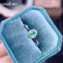 New Arrival Classic Natural Emerald Ring for Women Original Design Genuine 925 Sterling Silver Valentine's Day Gift Fine Jewelry