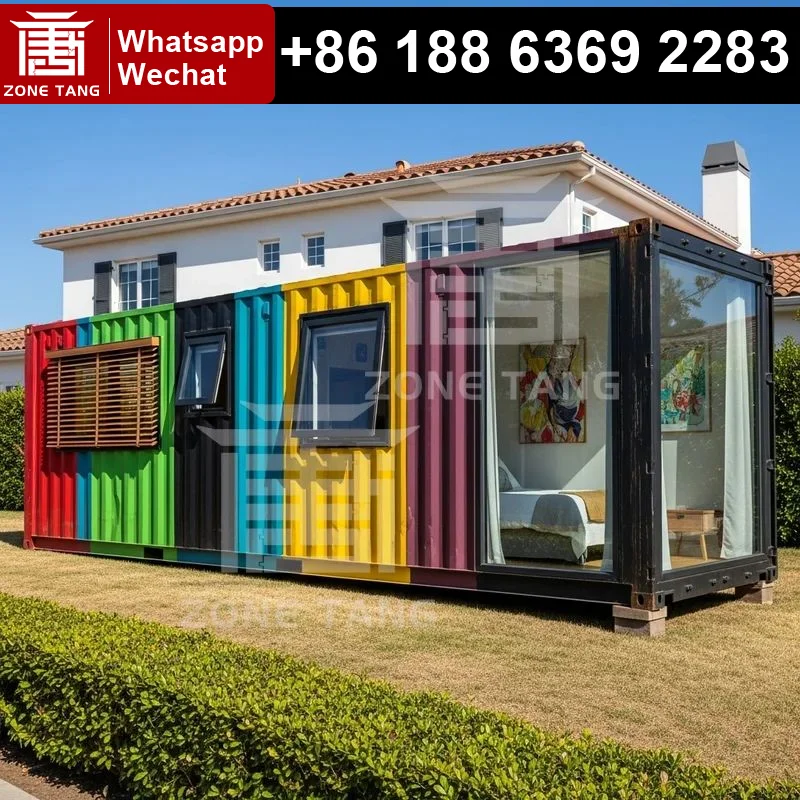 Beautiful Container Houses Temporary Residential Temperature Resistant Bungalow Home Customizable Modular Homes Flat Pack Home