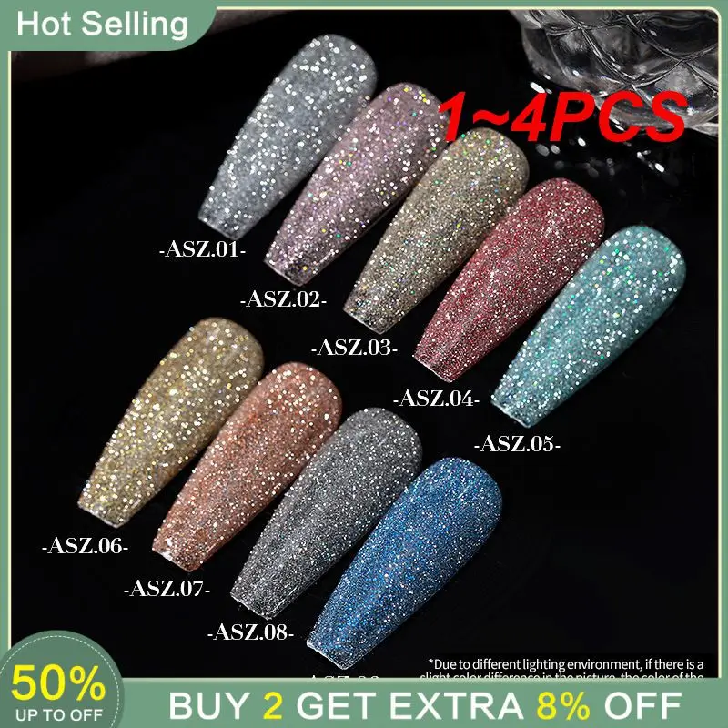 1~4PCS ML Nail Gel Burst Shiny Glitter Soak Off UV Semi Permant Varnish Phototherapy Gel Nail Art Gel Polish TSLM1