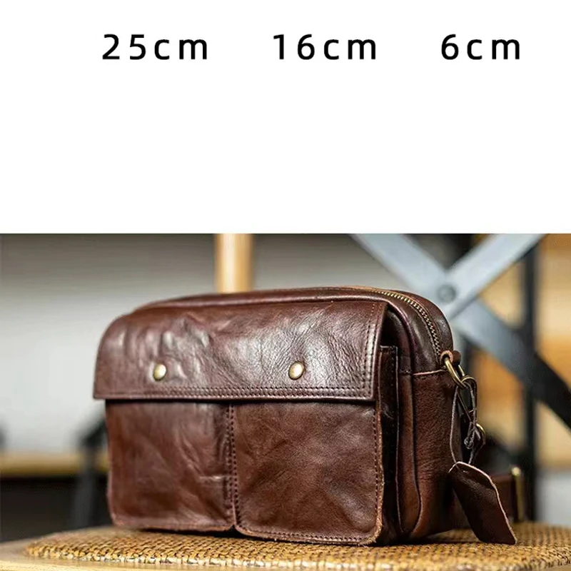 Imagem -06 - Aetoo-bolsa Tiracolo de Couro Masculina Ombro Único Lazer Pendulares Mensageiro ao ar Livre Nicho Retrô