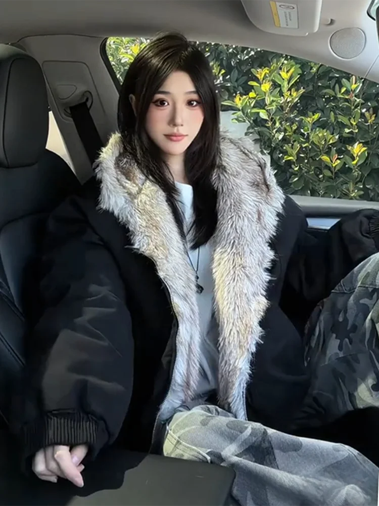 

Мужская утепленная хлопковая куртка с капюшоном на флисовой подкладке, зимняя теплая одежда для суровых морозов, особо теплая хлопковая одежда для Северо-Востока