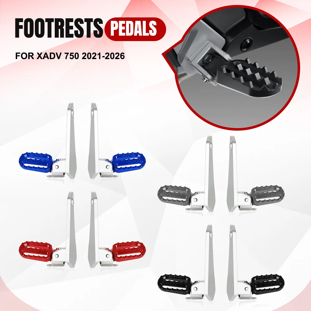 

FOR HONDA XADV 750 2021-2026 XADV 750 Folding Rear Passenger Footrests Accessories Scooter Foot-Peg Foot Rests Pedals X-ADV750