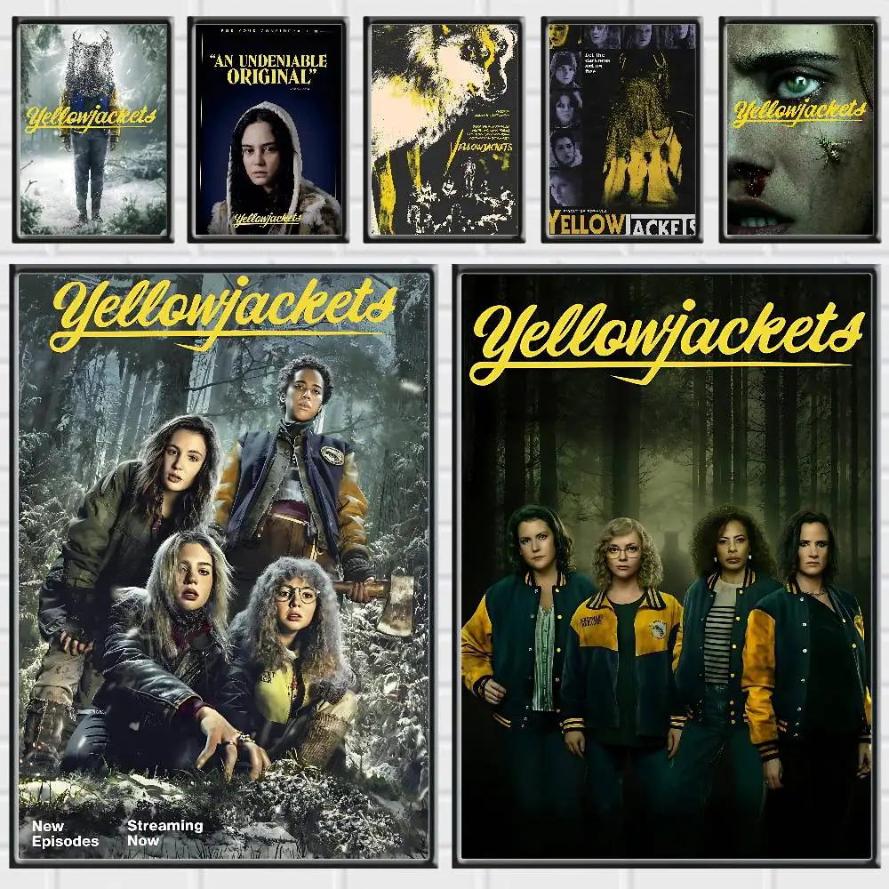 Dark TV Series Yellowjackets Posters Premium Self-Adhesive No Residue Wall Sticker for Home Office Bar Decor