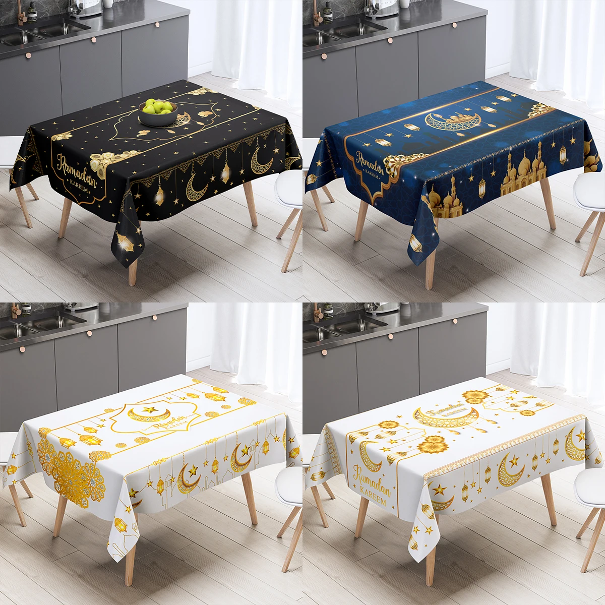 

Eid Mubarak Tablecloth 2024 Ramadan Decoration for Home Islamic Muslim Party Decor Table Ramadan Party Supplies Eid Al Adha Gift