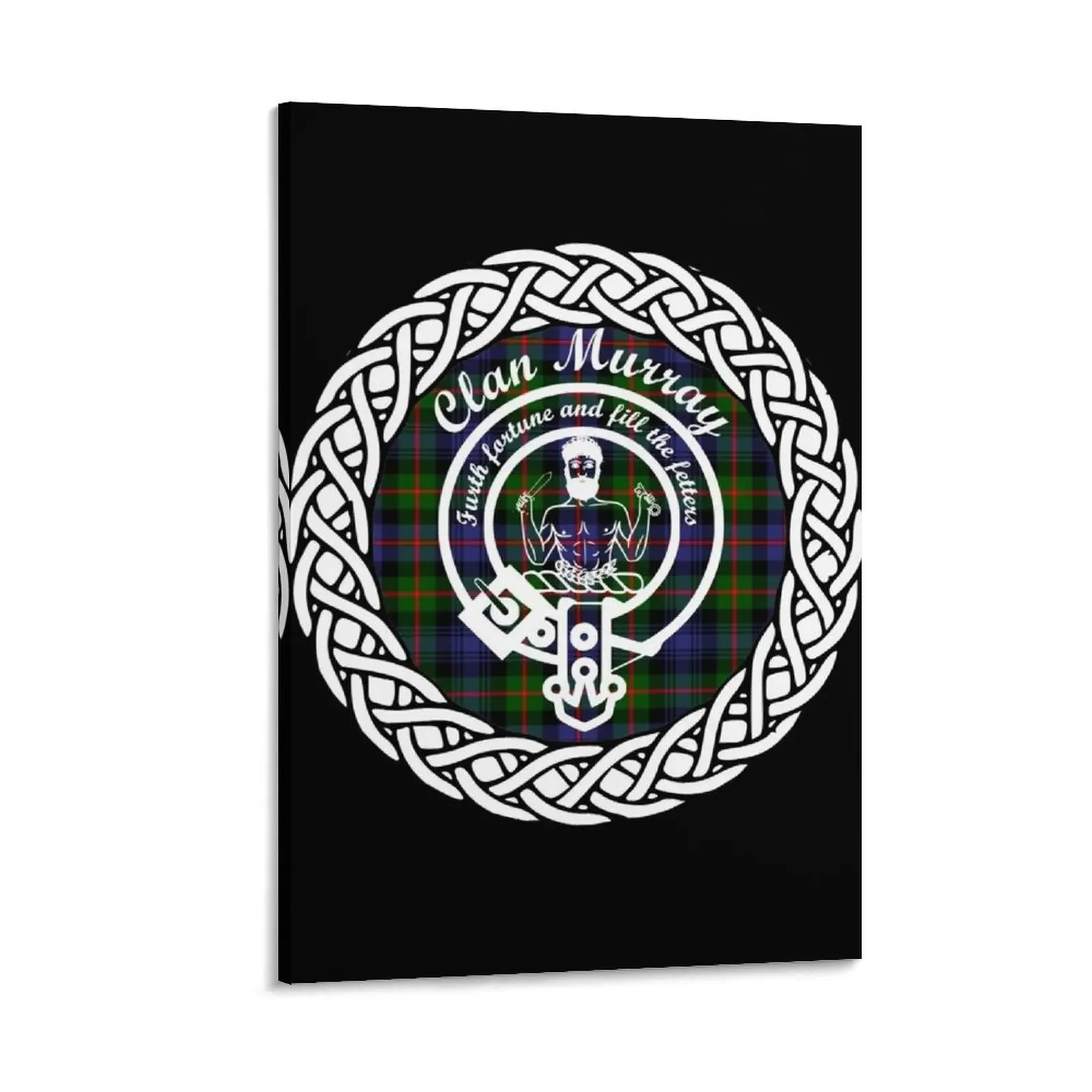 Clan Murray surname last name tartan crest badge Canvas Painting living room decoration anime