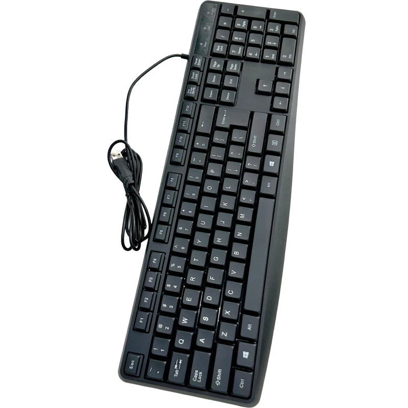 

104-клавишная проводная USB-клавиатура, настольная клавиатура для компьютера, ПК, ноутбука, бесшумная клавиатура для офиса, черная