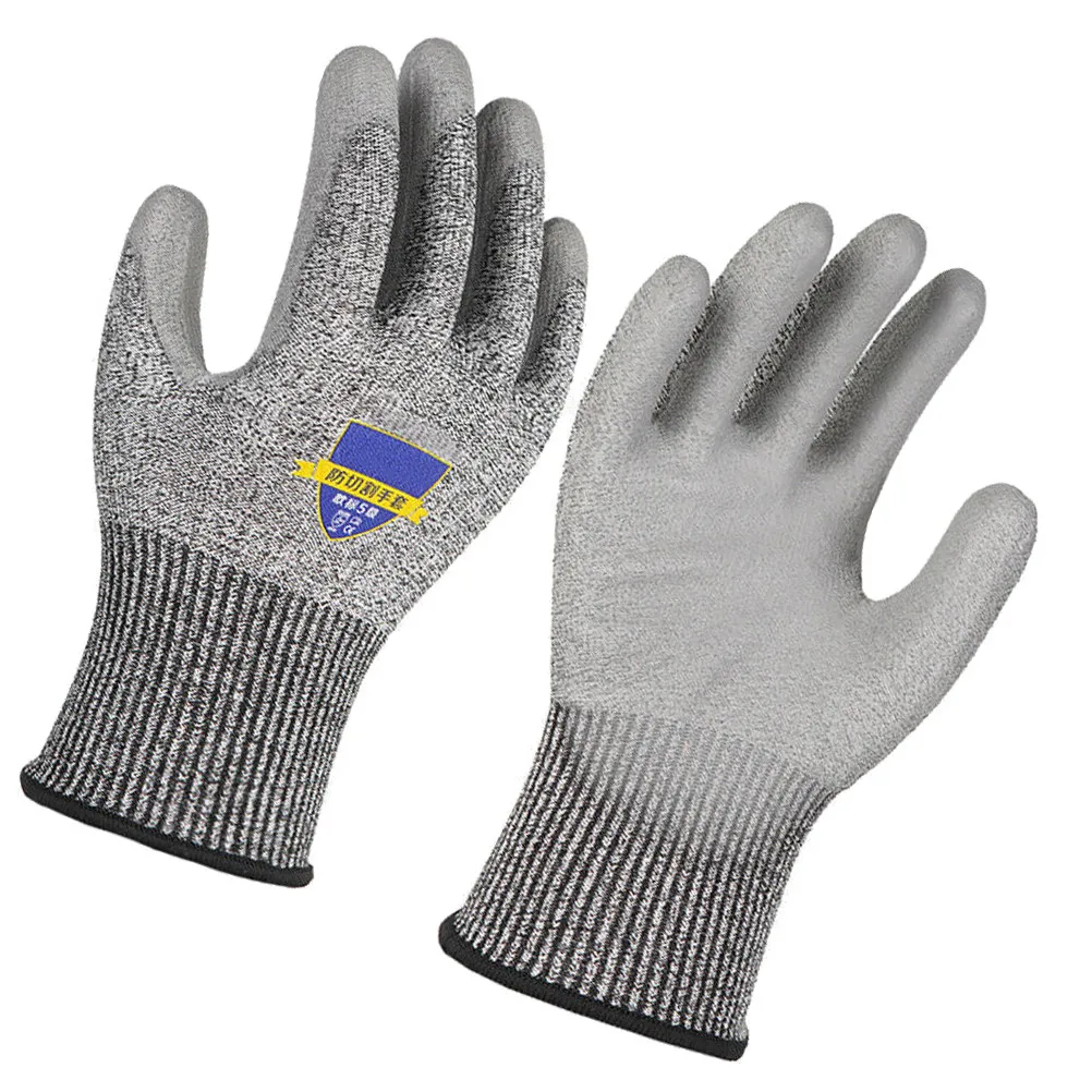 1Pair Level 5 Cut Resistant Stab Proof Anti Cutting Labor Protective Gloves for Welding Forging Gardening Food Prep Wood Carving