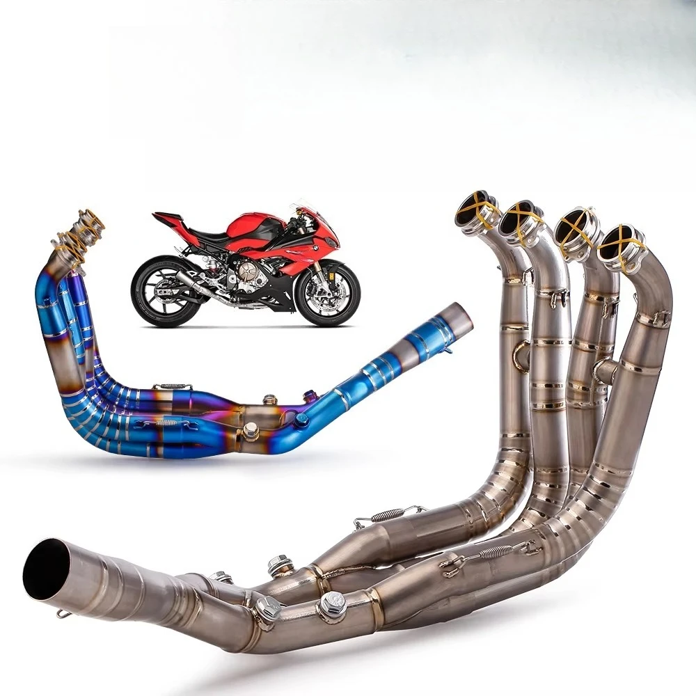 Motorcycle Muffler Exhaust for S1000RR S1000R 2019-2022 S1000 R RR 2021-2022 Modification Titanium Alloy Front Section