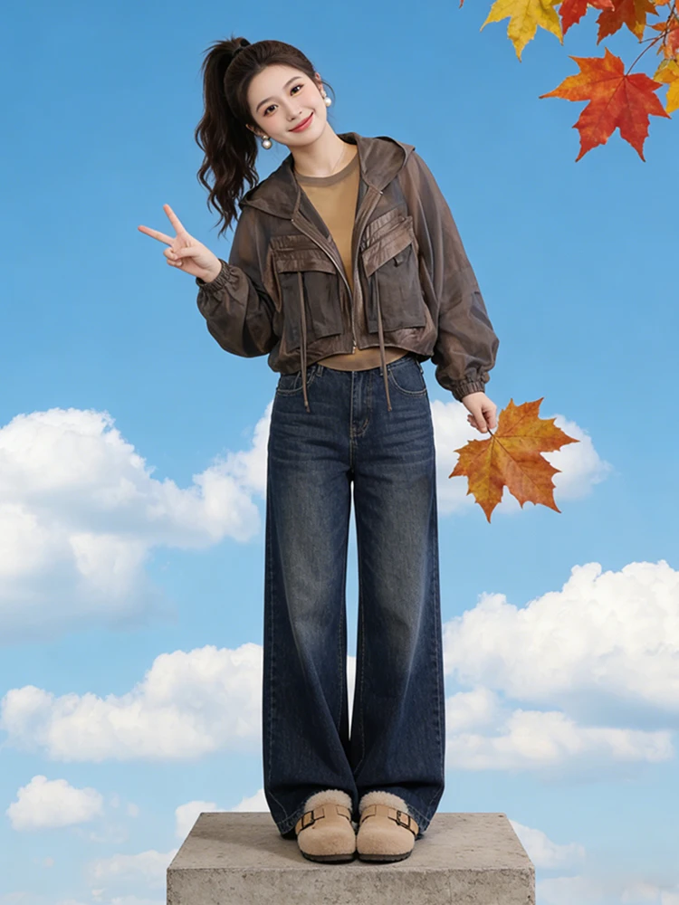 

Women's Zipper Short Lightweight Summer Sun Protection Vest Korean Style Loose Casual Mesh Coat Spring New Arrival