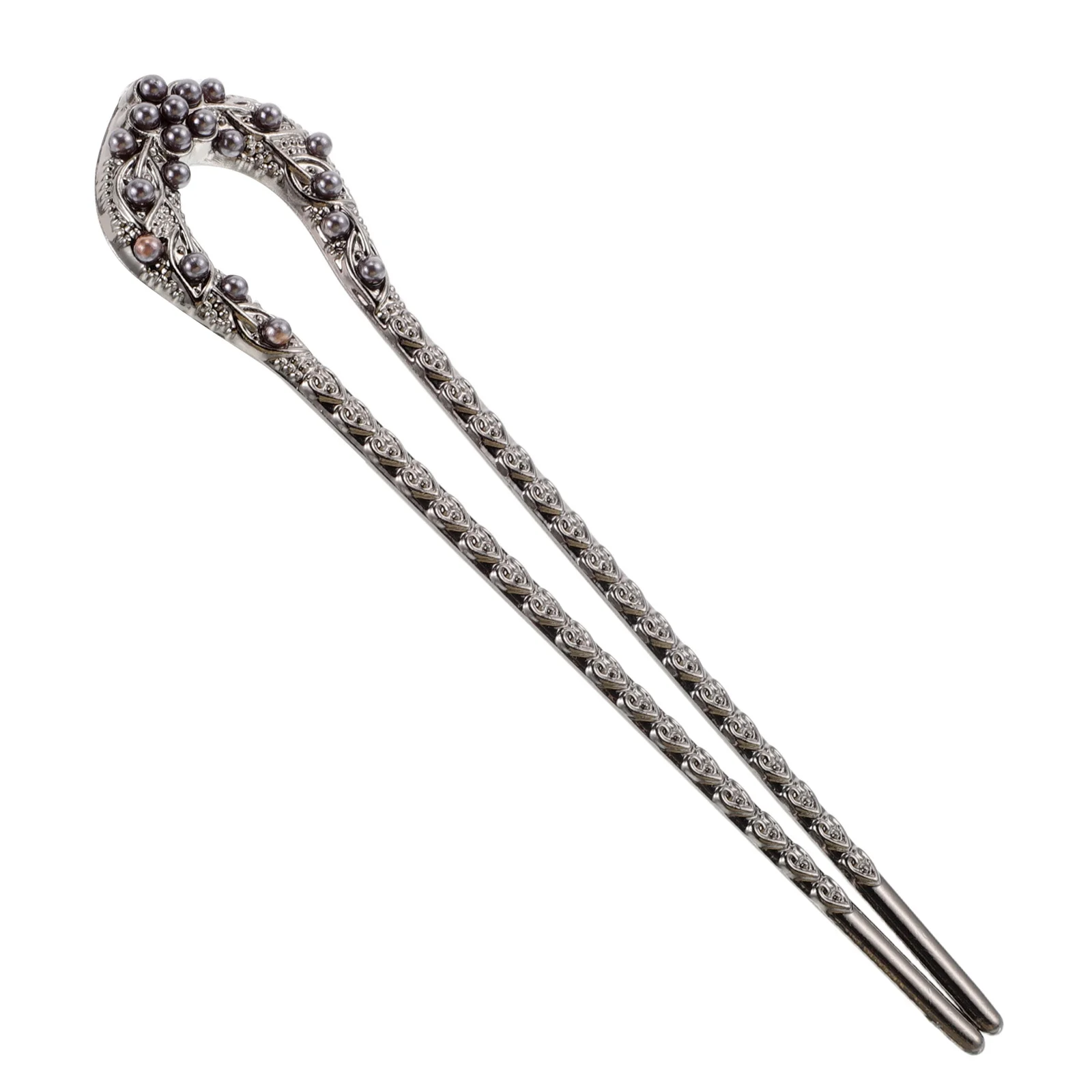 

Modern Chinese Minimalist Hairpin U Shaped Pearl Leaf Design Women's Hair Sticks for Wedding Bridal Updos Decorative Accessory