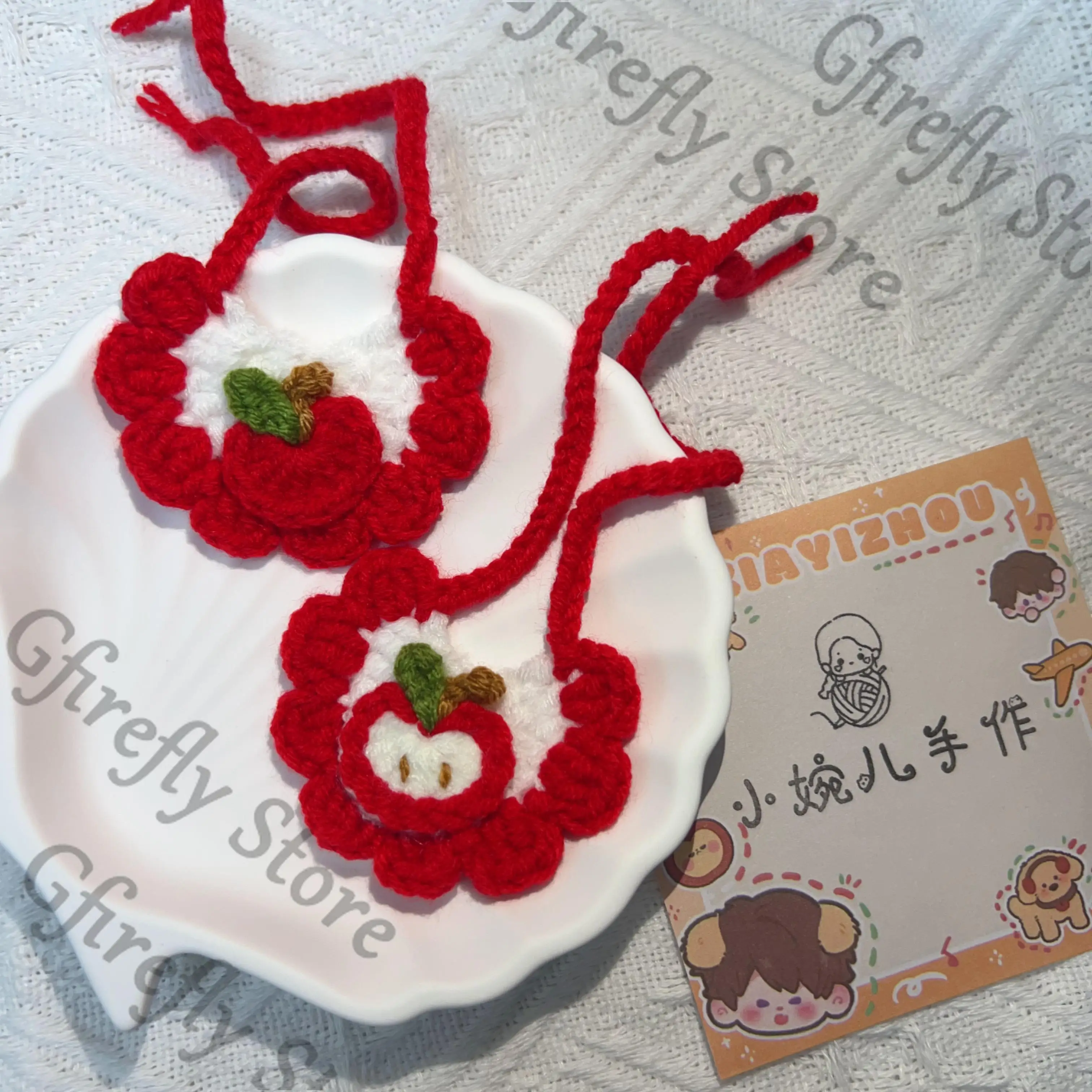 

Anime Scarf Love and Deepspace 10cm Puppet Clothes Caleb Apple Craft Maumet Bib Neckerchief Burp Cloth Red Muffler Pinafore