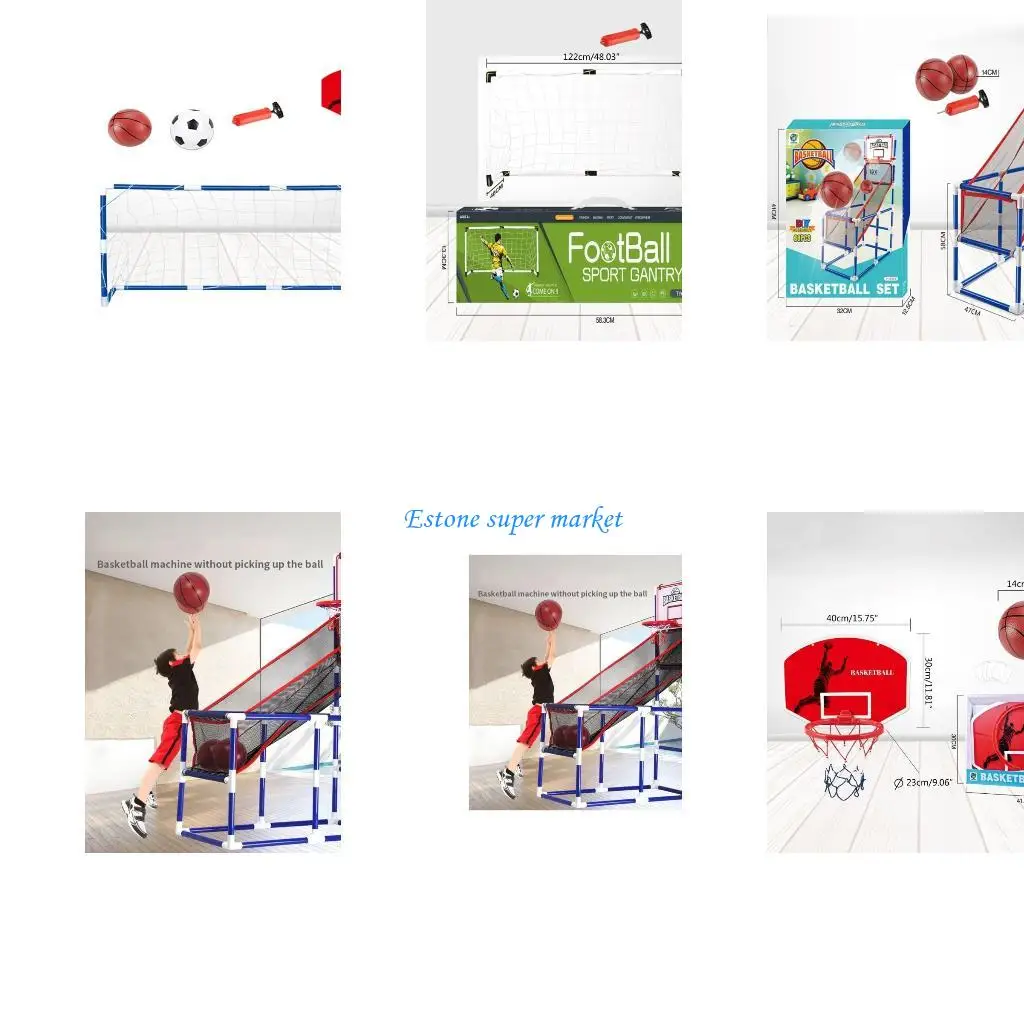 090b Kids Basketball Hoop Soccer Arcade Game pour les âges Toy Toy Sports Game