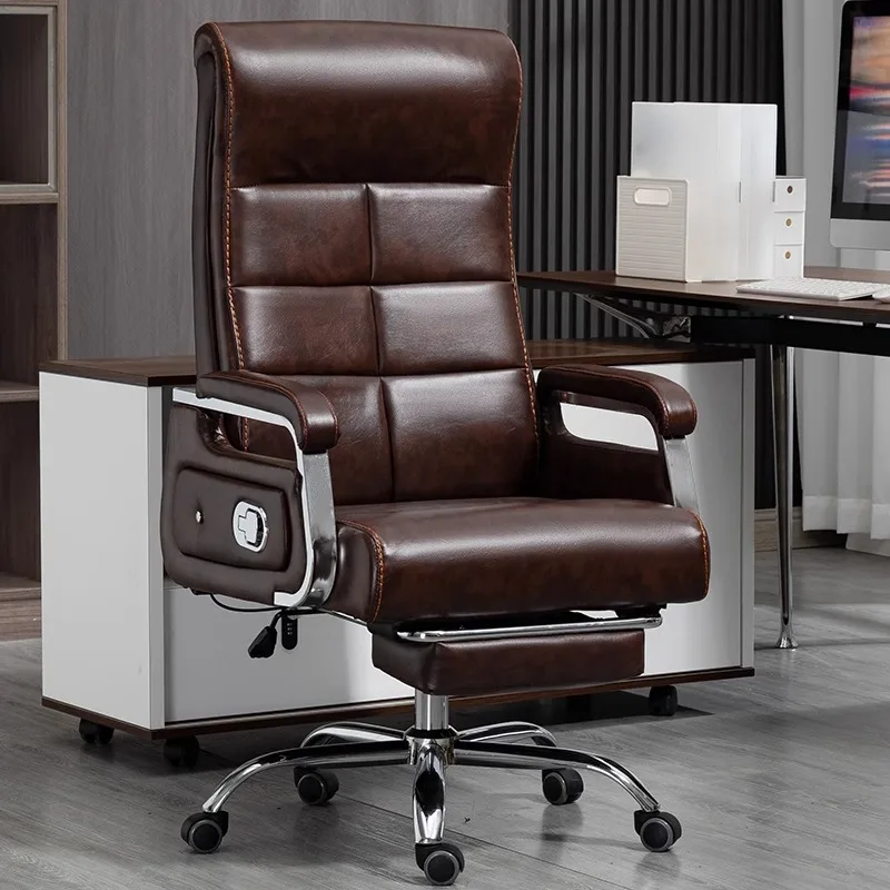 

Brown Nordic Office Chair Modern Luxury Swivel Oversized Comfortable Office Chairs Designer Silla De Escritorio Furniture Home
