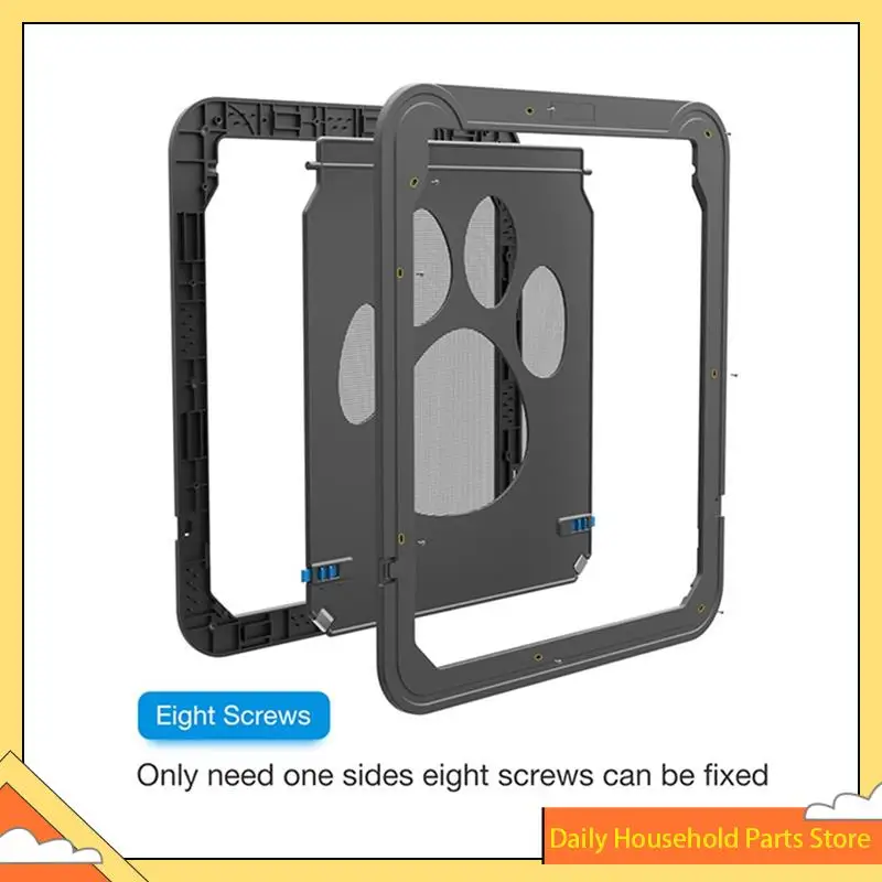 Cerca para animais de estimação, porta de acesso gratuita, 4 vias, plástico com tampa, cão grande, gato, portão de aba para tela, janela, túnel, segurança, quente!