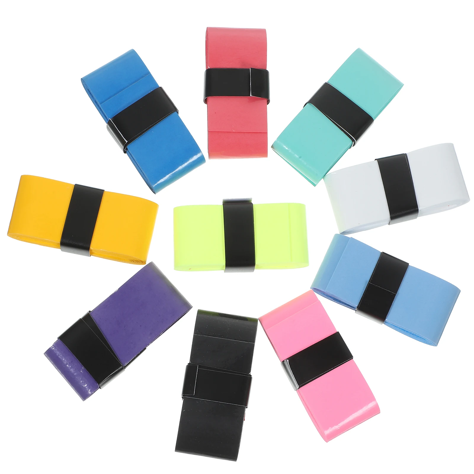 

10pcs Anti Slip Racket Grip Tape PU Sweatb s for Badminton Tennis H Wrapping Comfortable R om Color Sports Fitness