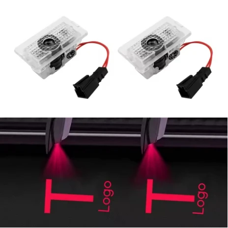 For Tesla Model 3 highland Car Door LED Logo Puddle Lights Ultra-Bright Welcome Light 3D Laser Ghost Shadow Light Model Y/3/S/X