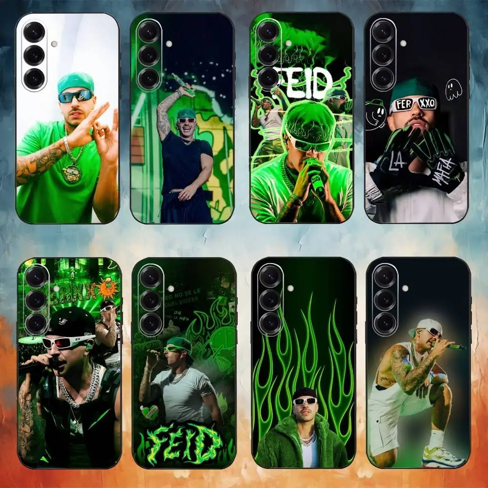 

singer F-Feid Ferxxo SlXDO Phone Case For Samsung Galaxy A73,A72,A71,A70,A53,A52,A51,Others Soft Black Cover