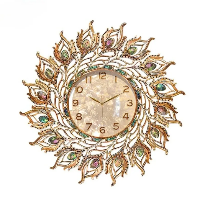 

New art living room light luxury modern high-end atmospheric wall clock