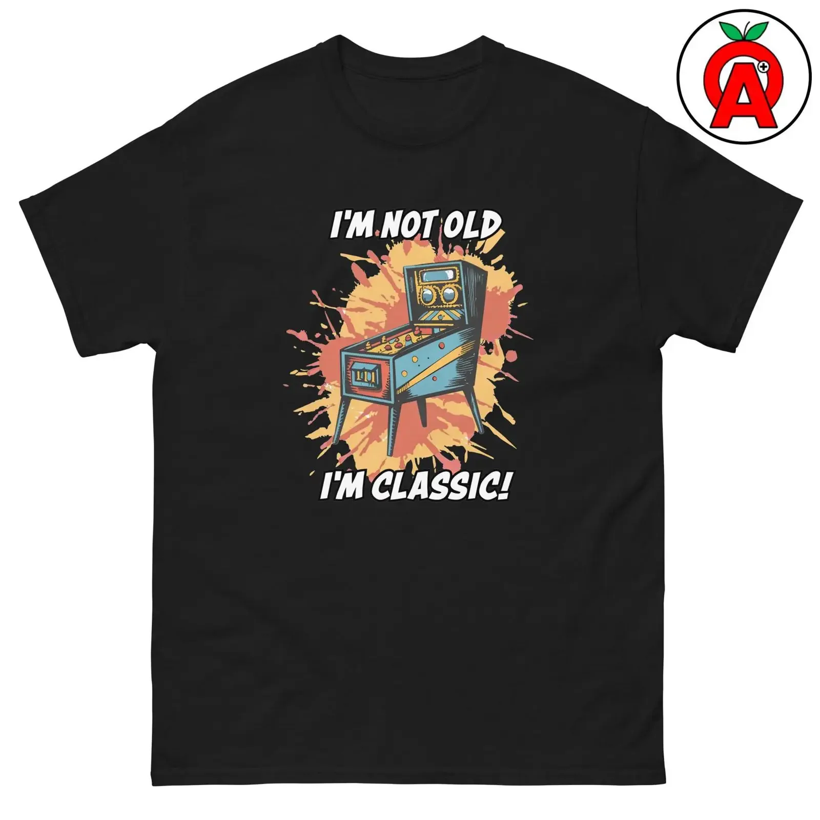 I'm Not Old Classic T Shirt Retro Arcade Gaming Pinball Machine Vintage Gamer Dad  vintage Washed Unisex fashion Breathable