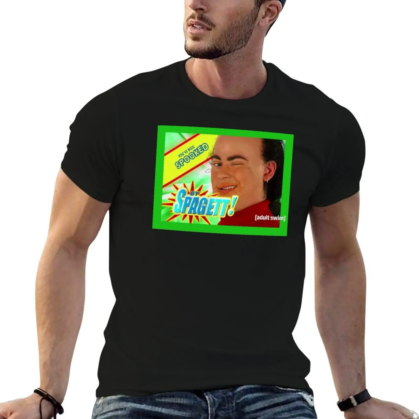 Футболка Spagett, забавные футболки, темный юмор, мужская футболка, роскошная футболка