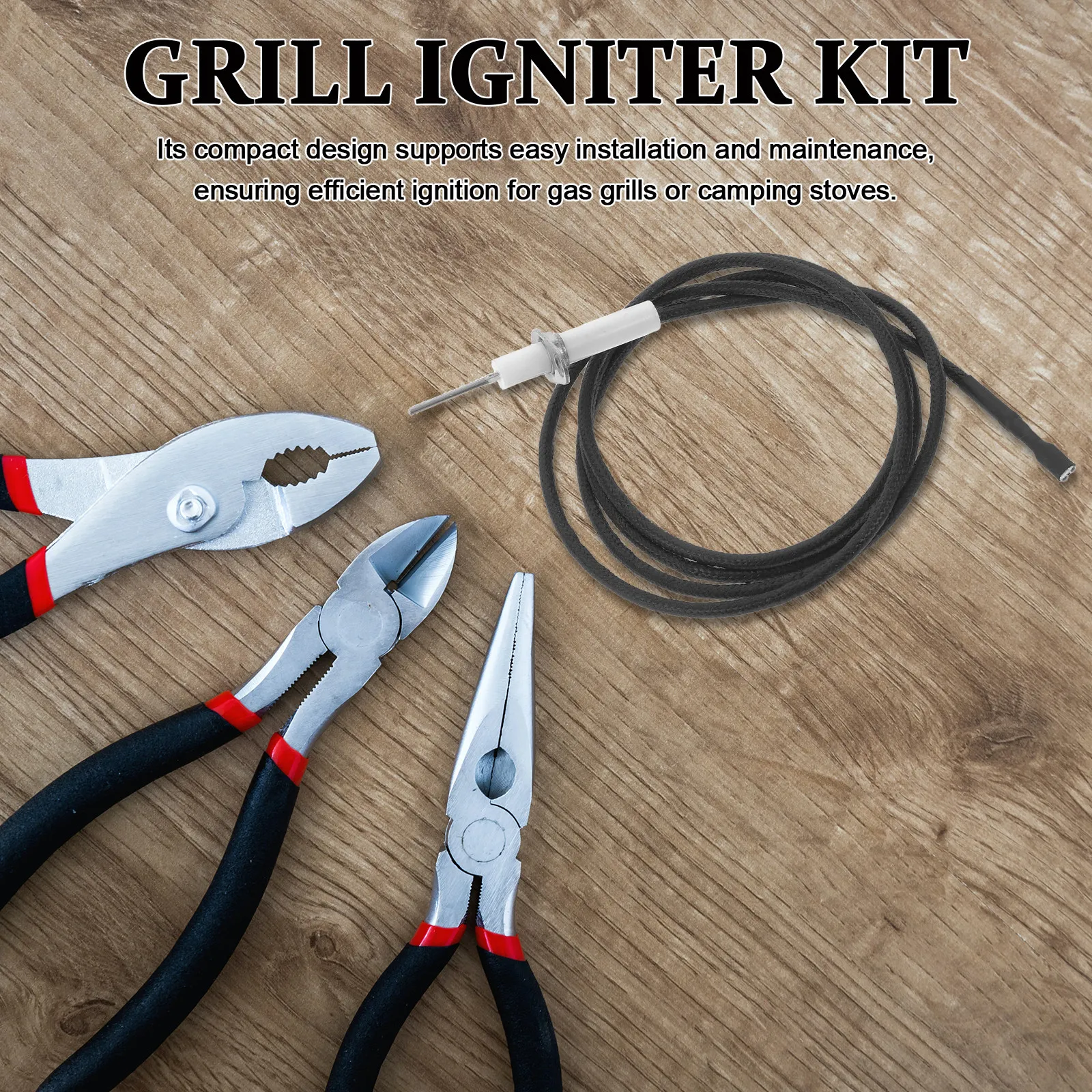 Universal Ceramic Grill Igniter Kit Piezo Spark Starter for Gas Bbq Stove Camping Fire Pit Burner Replacement Electronic
