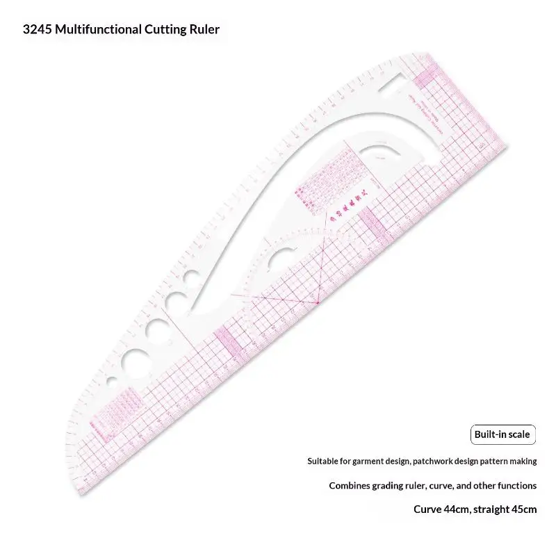 6-teiliges Set französischer Kurvenlineale – flexible Schneidvorlagen für die Kleidererstellung, das Erstellen von Schnittmustern und DIY-Nähprojekte. – Detail 5