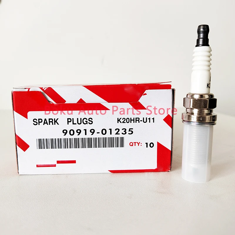 90919-01235 K20HR-U11 10 piecesSpark Plug For Toyota Land Prado FJ Cruiser 4Runner Yaris Tacoma Fortuner 9091901235 K20HRU11