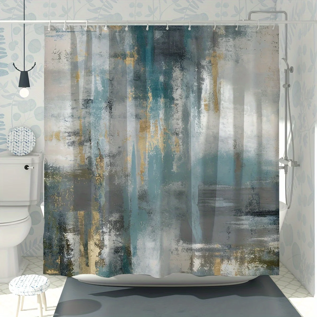 Elegant Abstract Art Waterproof Shower Curtain – Perfect for Adding a Modern and Sophisticated Touch to Your Bathroom Decor
