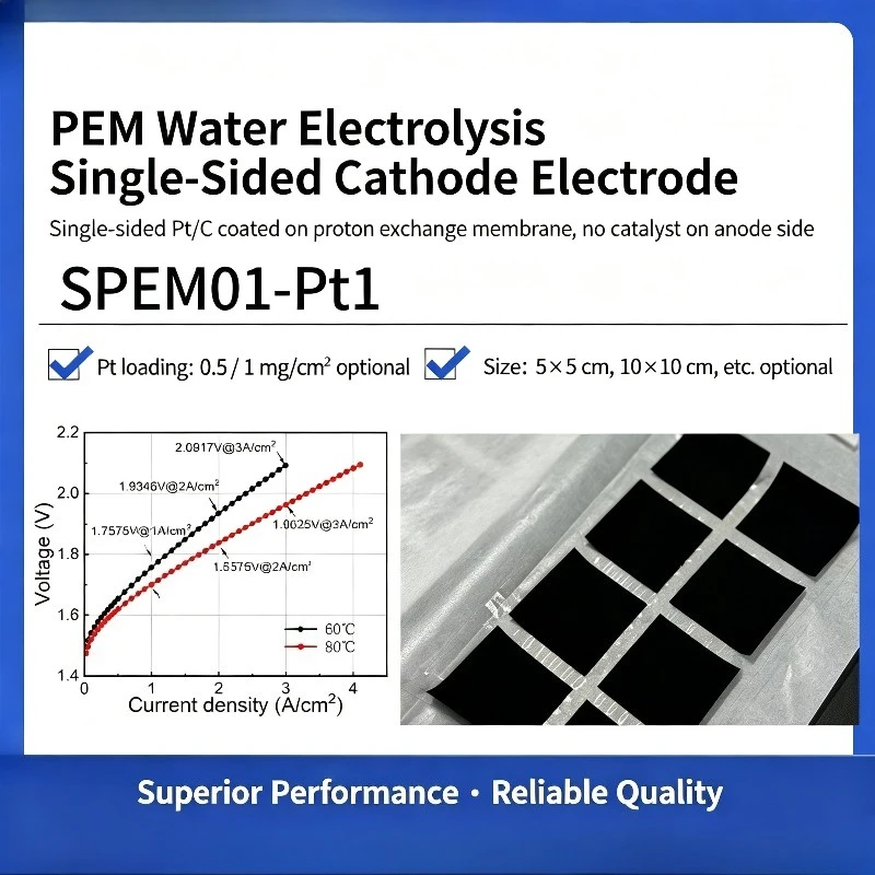 PEM Water Electrolysis Hydrogen Production SPEM01‑Pt1 Single‑Sided Cathode Electrode Pt/C CoatedProtonExchangeMembrane Electrode