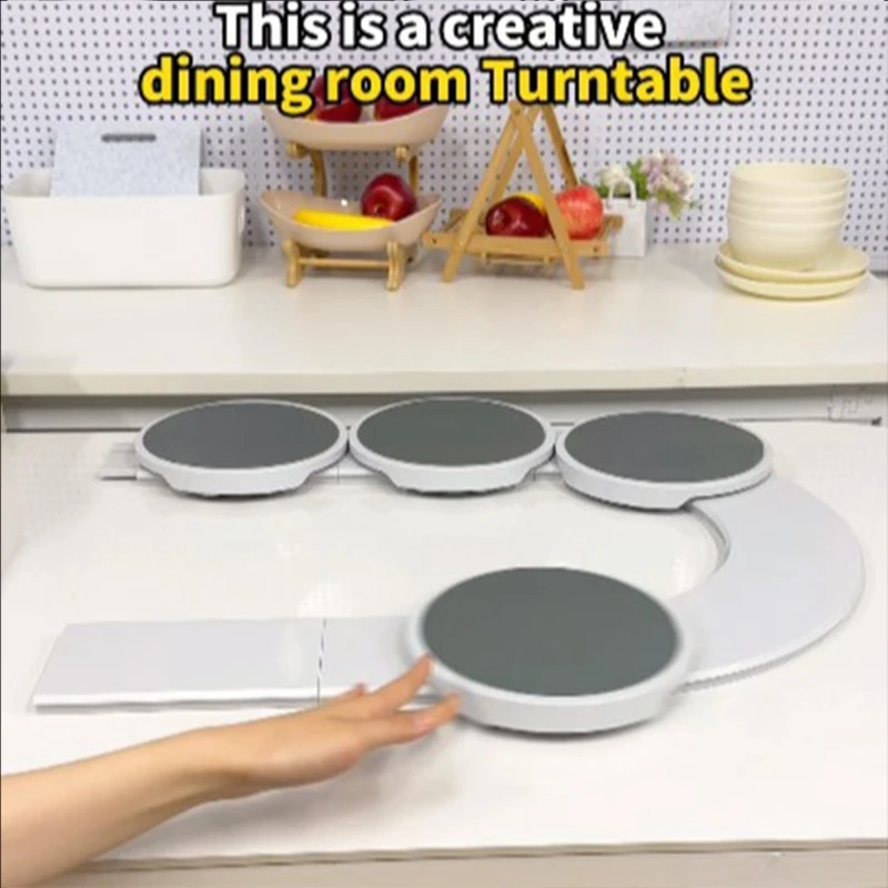 

Dining Table Rotating Serving Tray Heat Resistant Plate Kitchen Gadget