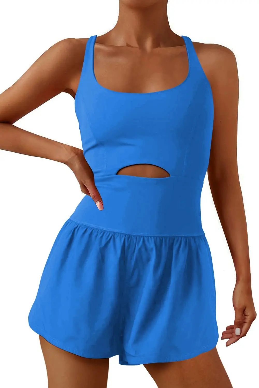 

Women Workout Romper Onesie Sleeveless One Piece Outfits Shorts Atheletic Running Jumpsuit Clothes Women Exercise Gym Yoga Sets
