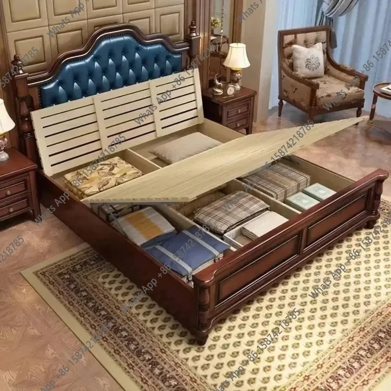 N63 Moderno Estructura de Cama Impermeable Tamaño Completo con Cabeceros de Cama Doble Monster, Cama de Día Alta, Cama Matrimonial, Muebles