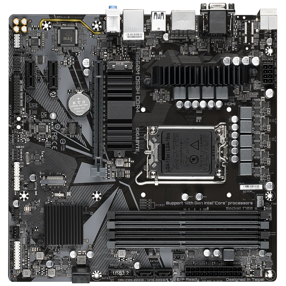 GIGABYTE B660M DS3H DDR4 motherboard memoria ram ddr4 LGA1700 cpucompatible  i5-12600K/KF i3-12100F i5-13400F i7-12700KMicro ATX