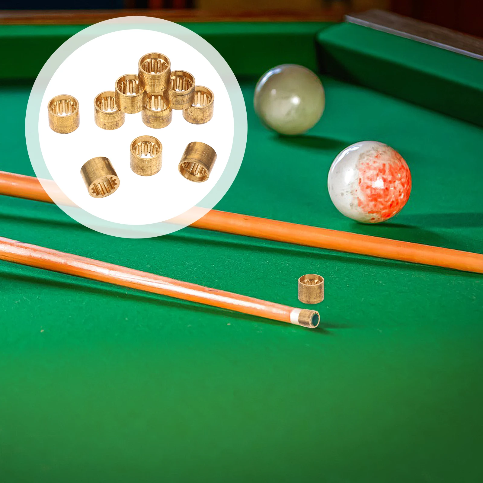 

20 Pcs Ferrule Pool Copper Nipple Replacement Billiard Accessories Snooker Cues
