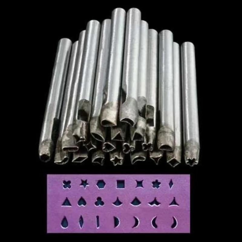 

20pcs 5mm Leather Punches Flower Shape Hole Punch Diy Leather Die Cutter Craft Leather Carving Craft Tool Accessories