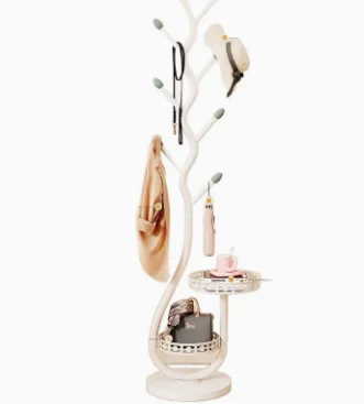 Bedroom branch hanging clothes rack, iron art clothes rack, entrance foyer floor standing clothes rack, hat rack