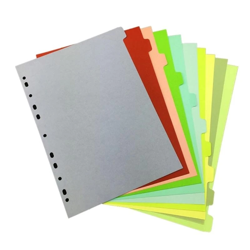 R1WD 2x Colorful Folder Dividers A 4 File Dividers Multifunctional Index Dividers