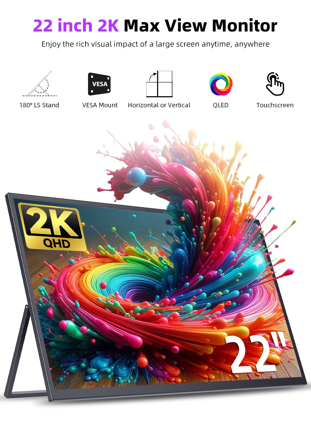 UPERFECT QLED Computer Display 22