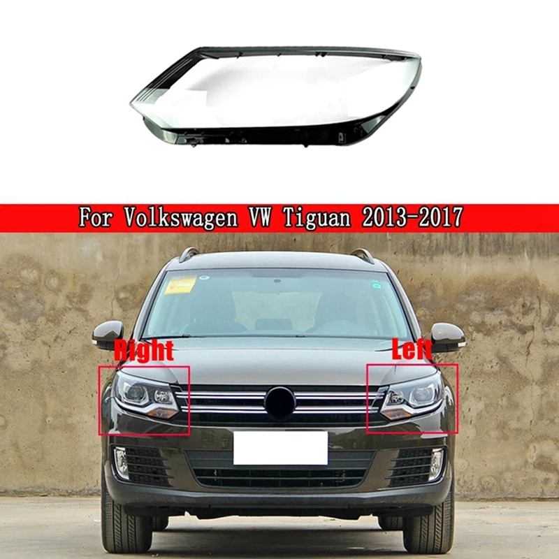 Car Front Left Head Light Lamp Cover Transparent Lampshade Headlight Cover Shell Mask Lens For VW Tiguan 2013-2017 Accessories