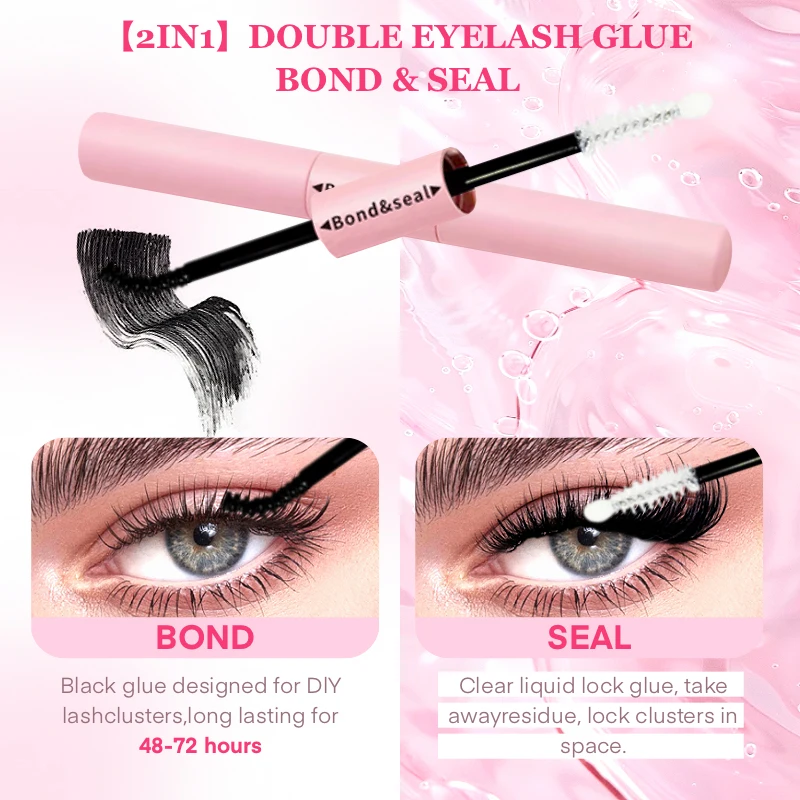 640pcs Individual Lashes DIY False Eyelashes Set Eyelash Extension Kit Lashes Bondnd and Seal Tweezer Eyelash curler Makeup Tool