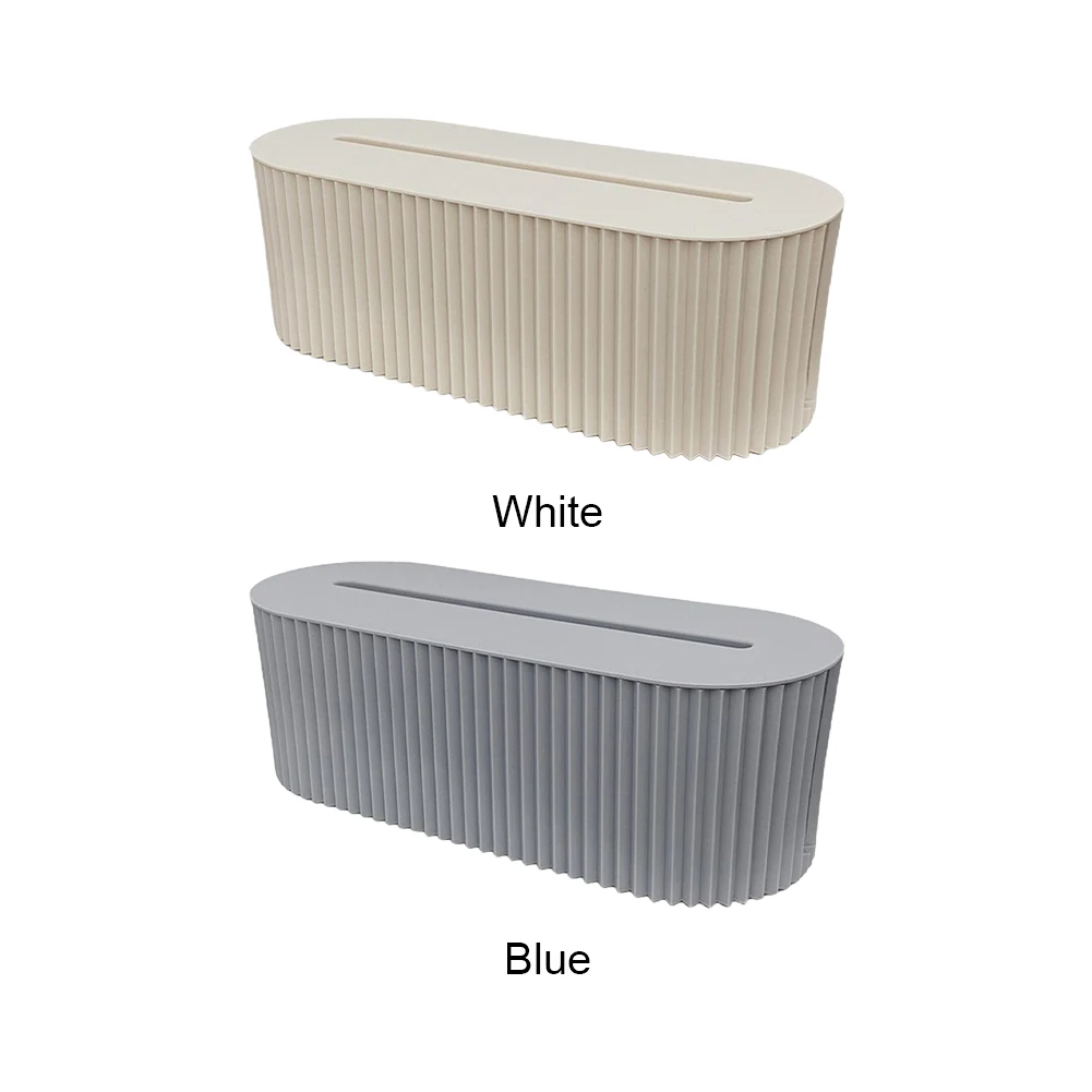 Storage Cable Management Box Wire Space Saving Home Office Cord Organizer Power Strip Living Room With Lid Desktop Tidy