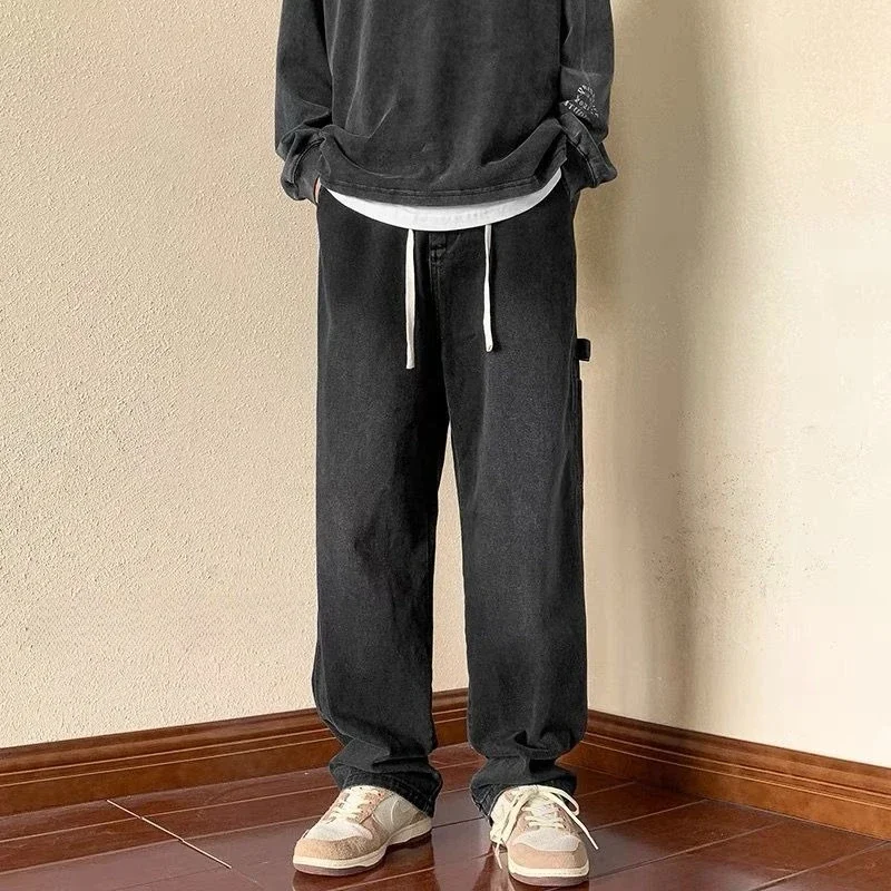

Wide Leg Man Cowboy Pants High Quality Trend 2025 Clothes Trousers Y2k 2000s Harajuku Korean Fashion Soft Style Xs Jeans for Men