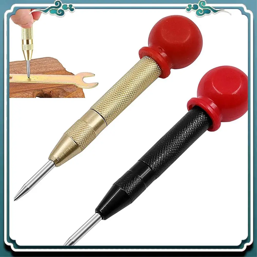 Easy To Use Automatic Center Punch Center Hole Punch With Cushion Cap Centering Punch For Stainless Steel Metal Wood Or Plastic